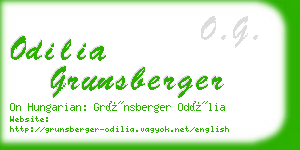 odilia grunsberger business card